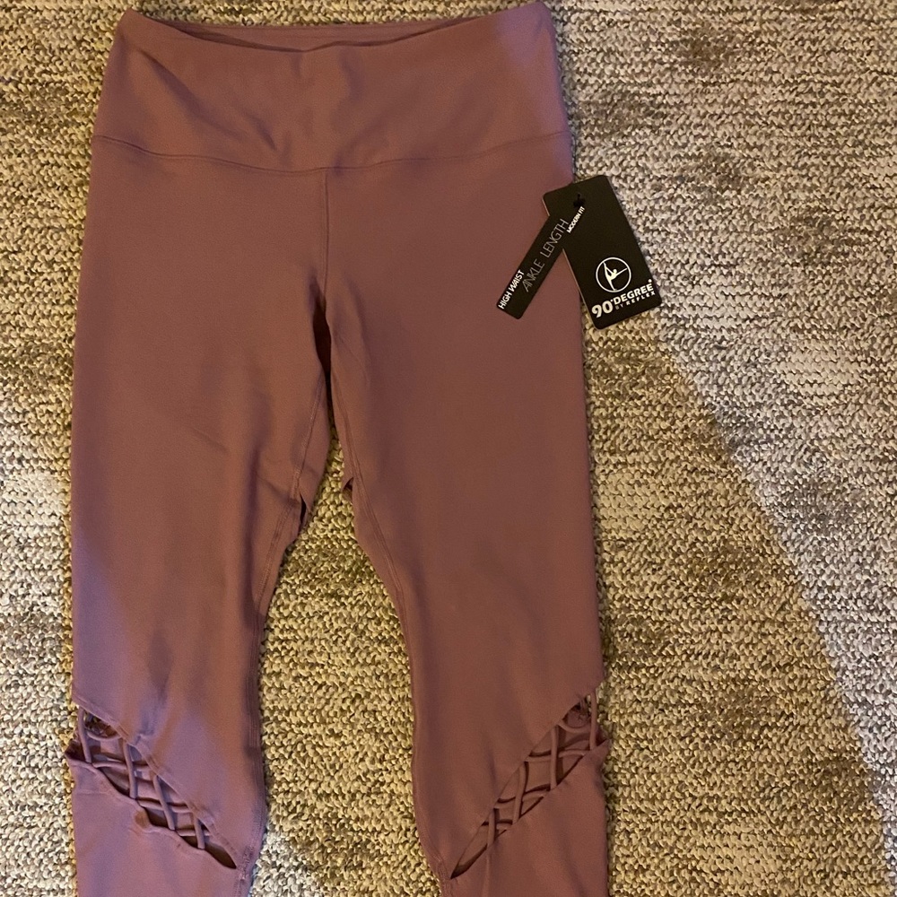 NWT 90 Degree leggings with cut outs